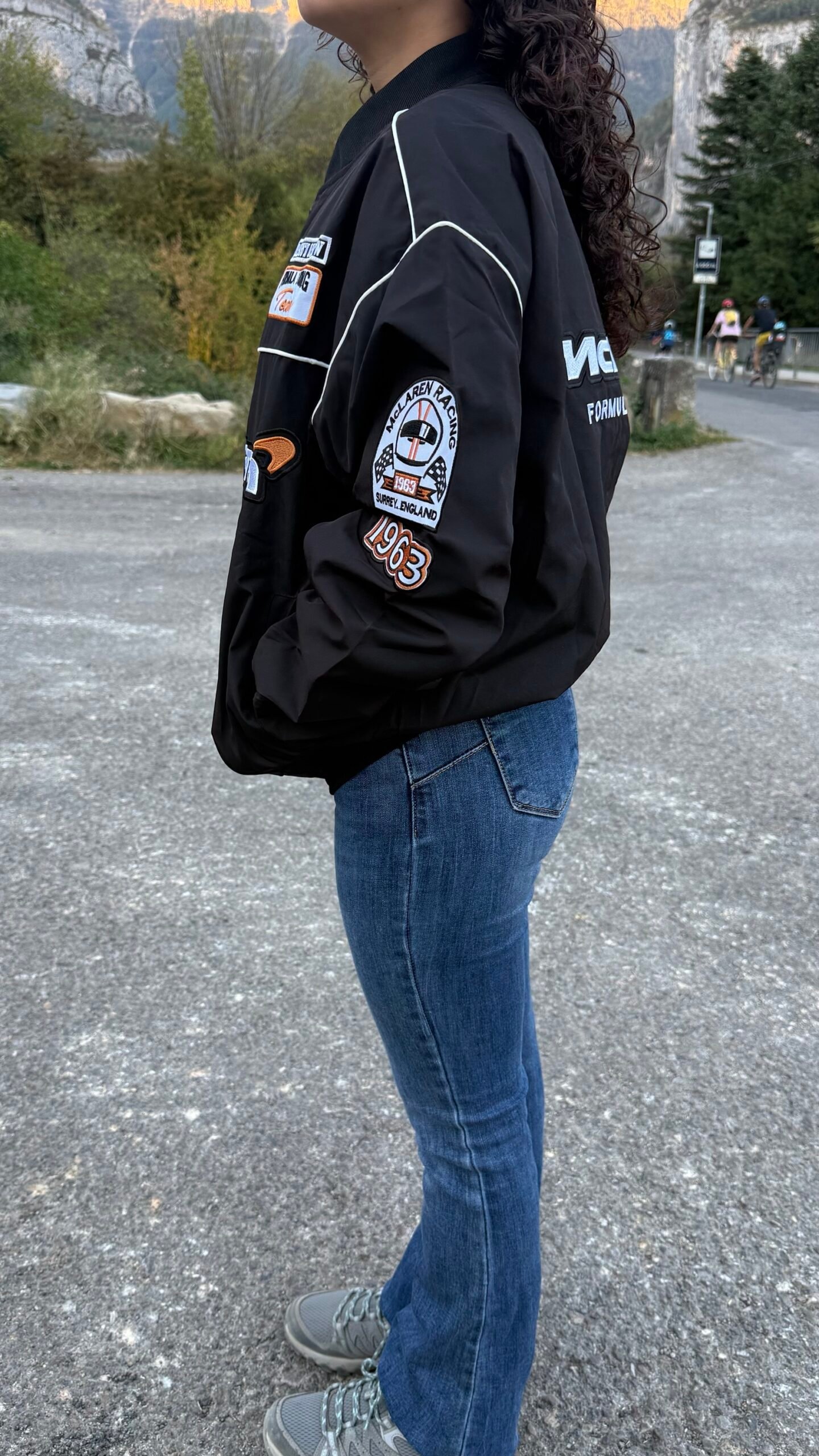 Chaqueta Racing McLaren Vintage – Negra (Bordada) - Imagen 8