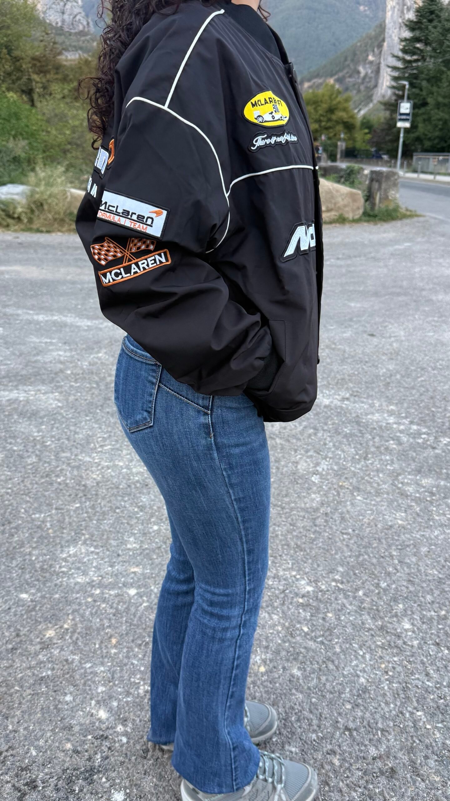 Chaqueta Racing McLaren Vintage – Negra (Bordada) - Imagen 6